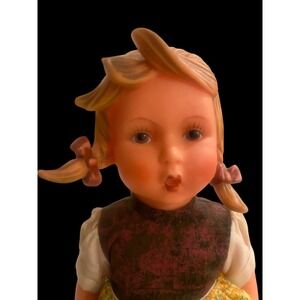 Goebel MJ Hummel Doll Gretel Girl 11" Rubber German‎ Green Brown